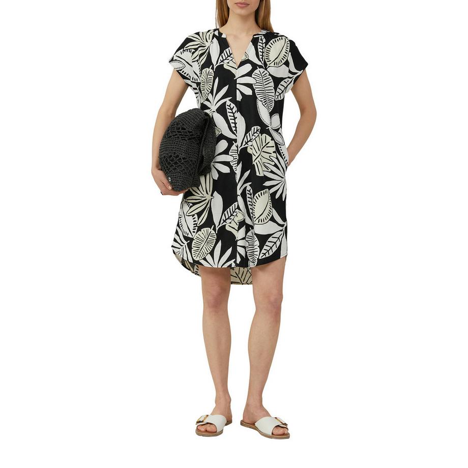 S. Oliver Red Label Blusenkleid mit Blumenmuster Kurzarm  
