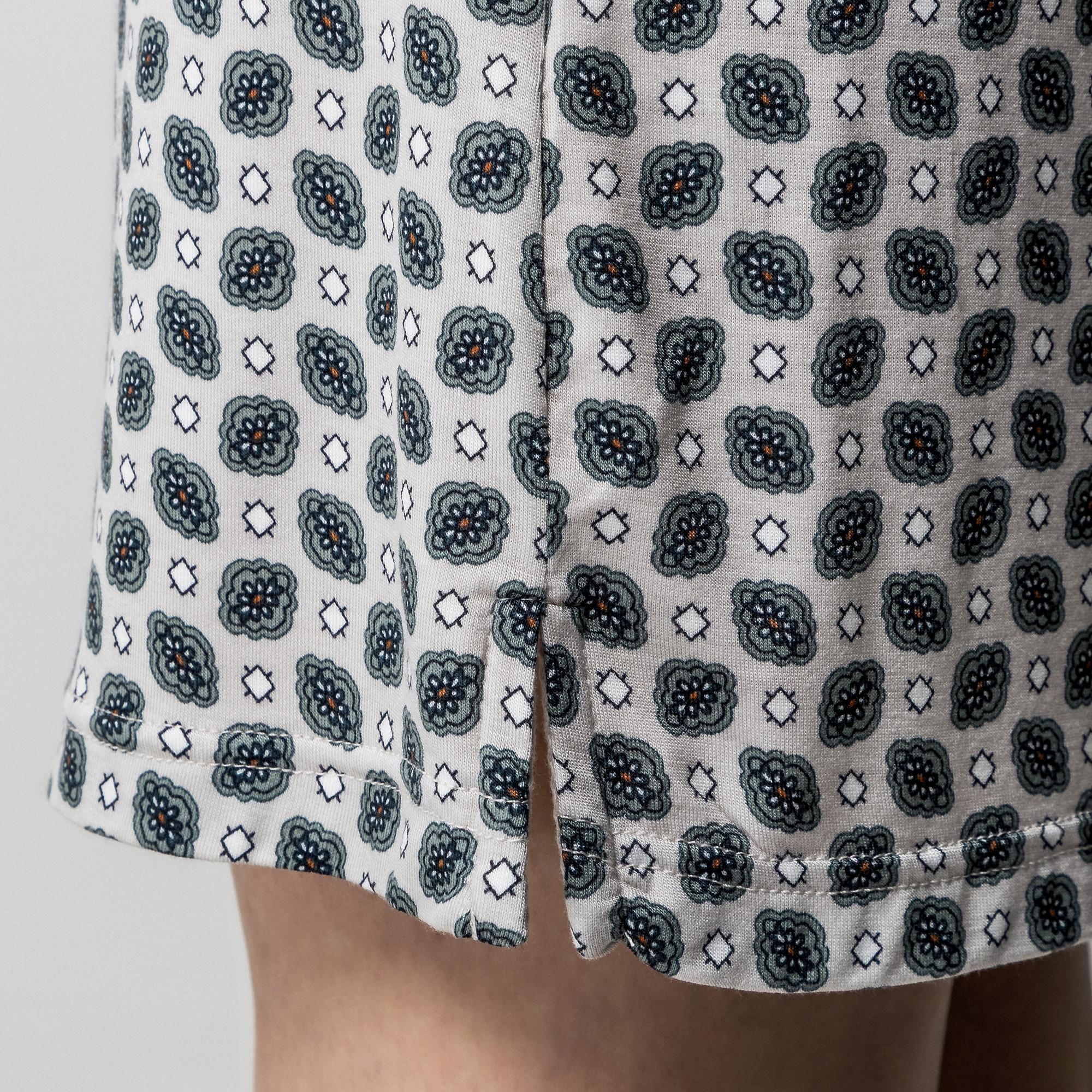 Manor Woman Chemise de nuit Regular Fit Col en V Manches Longues  