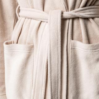 Manor Woman Kapuzen Fleece Bademantel  