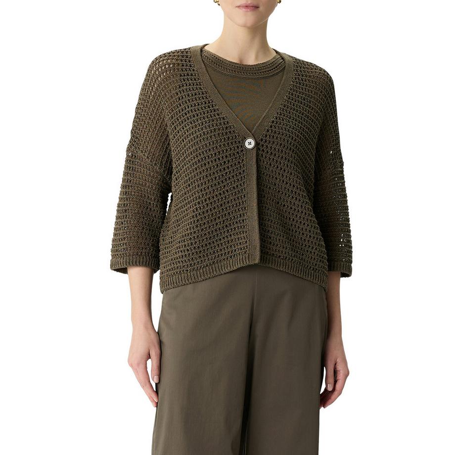Veste longue en tricot, manches longues