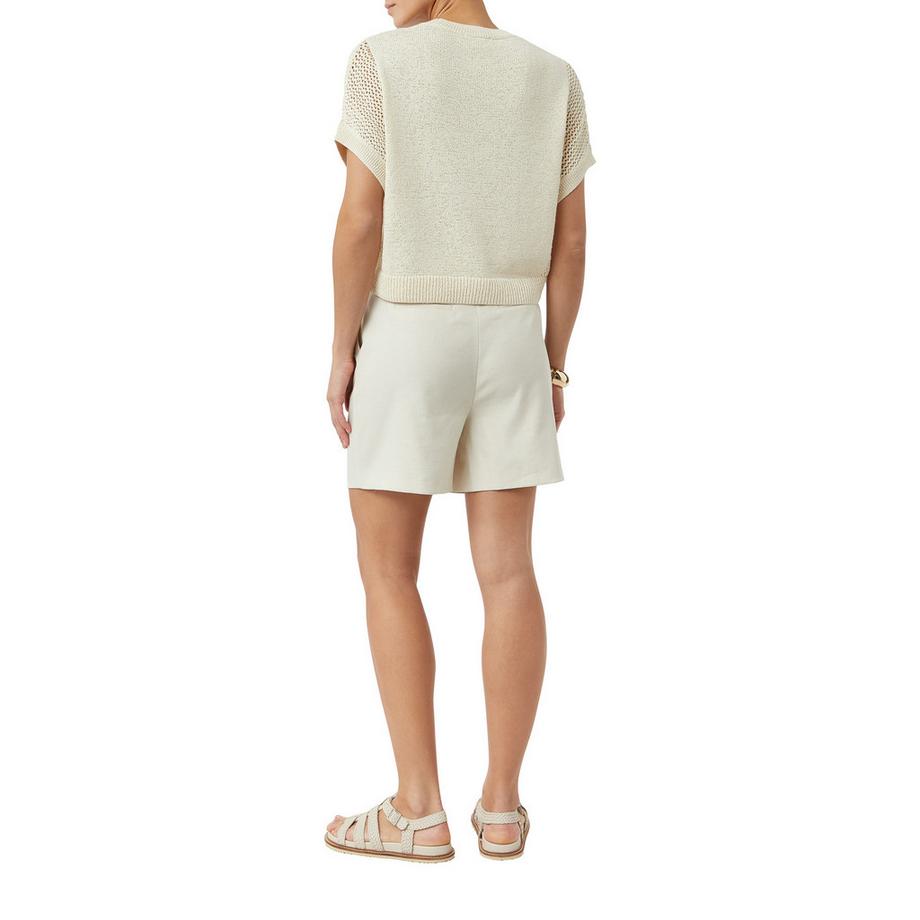 Comma Strick Kurzarm Pullover  
