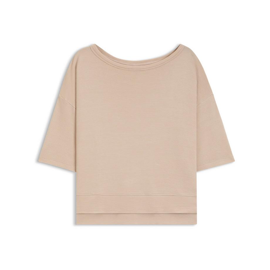 BOSS T-Shirt Gerippt Rundhals  