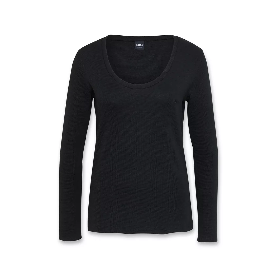 Boss - T-Shirt, langarm, für Damen, Black, Größe M