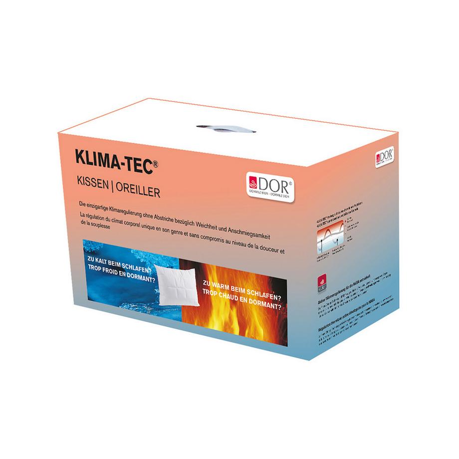 DOR Klima-Tec Mittelfestes 3-Kammer-Daunen Federkissen  
