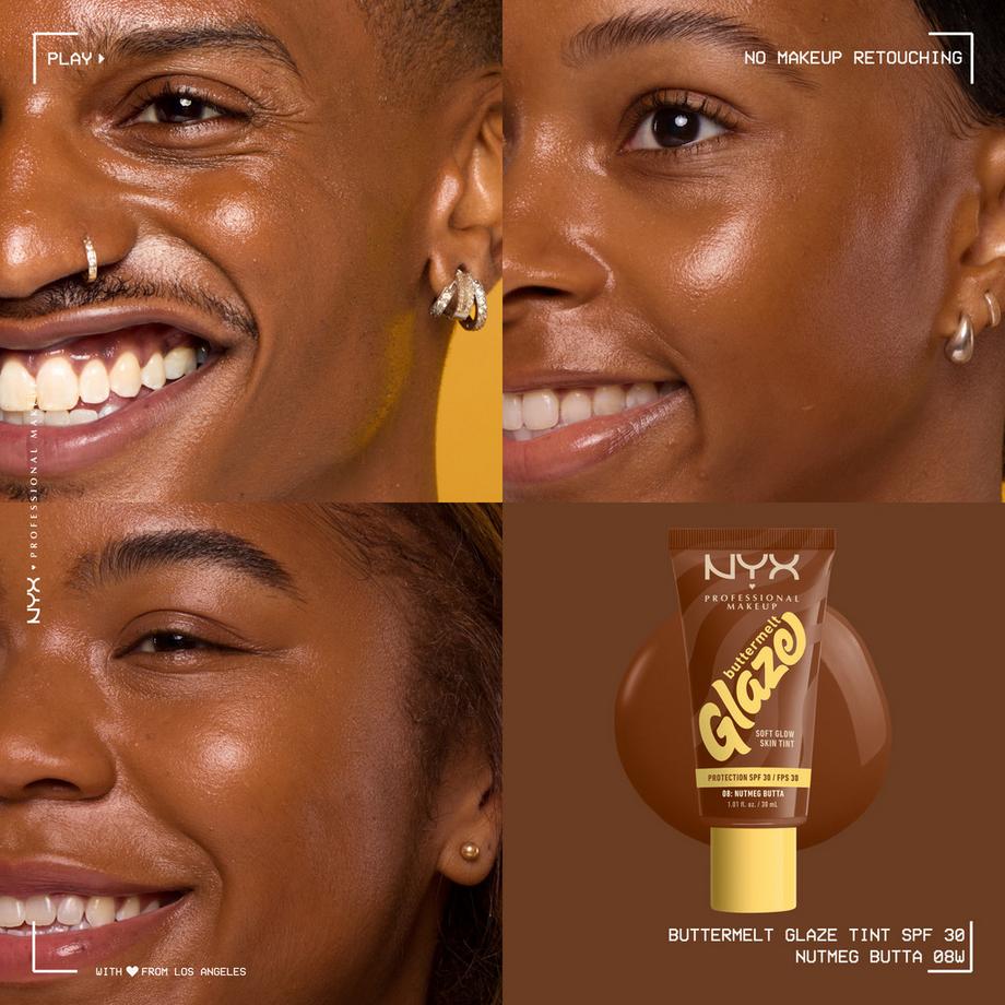 NYX-PROFESSIONAL-MAKEUP  Buttermelt Glaze Foundation LSF 30 