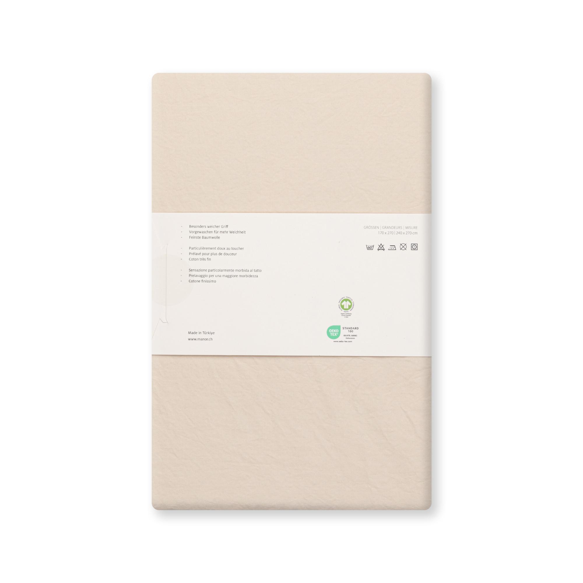 Manor Perkal Washed Lenzuolo con Angoli  