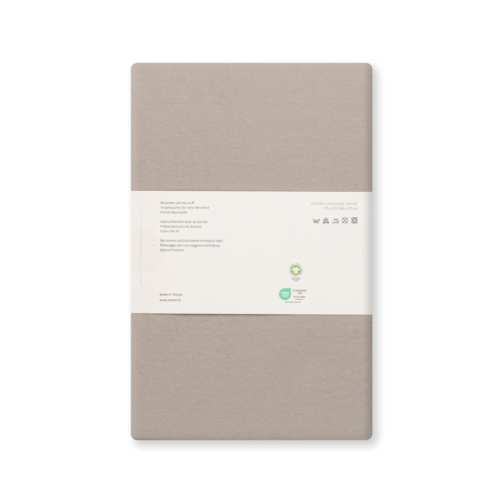 Manor Perkal Washed Lenzuolo con Angoli  