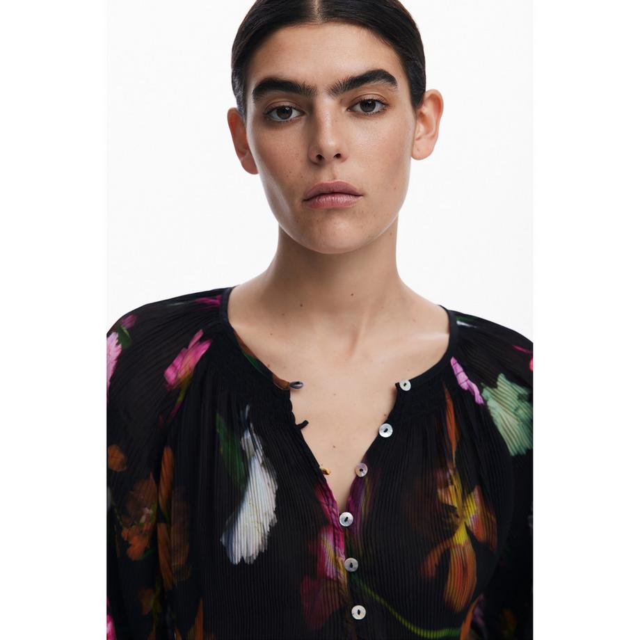 Desigual Bluse mit Blumenmuster Langarm  