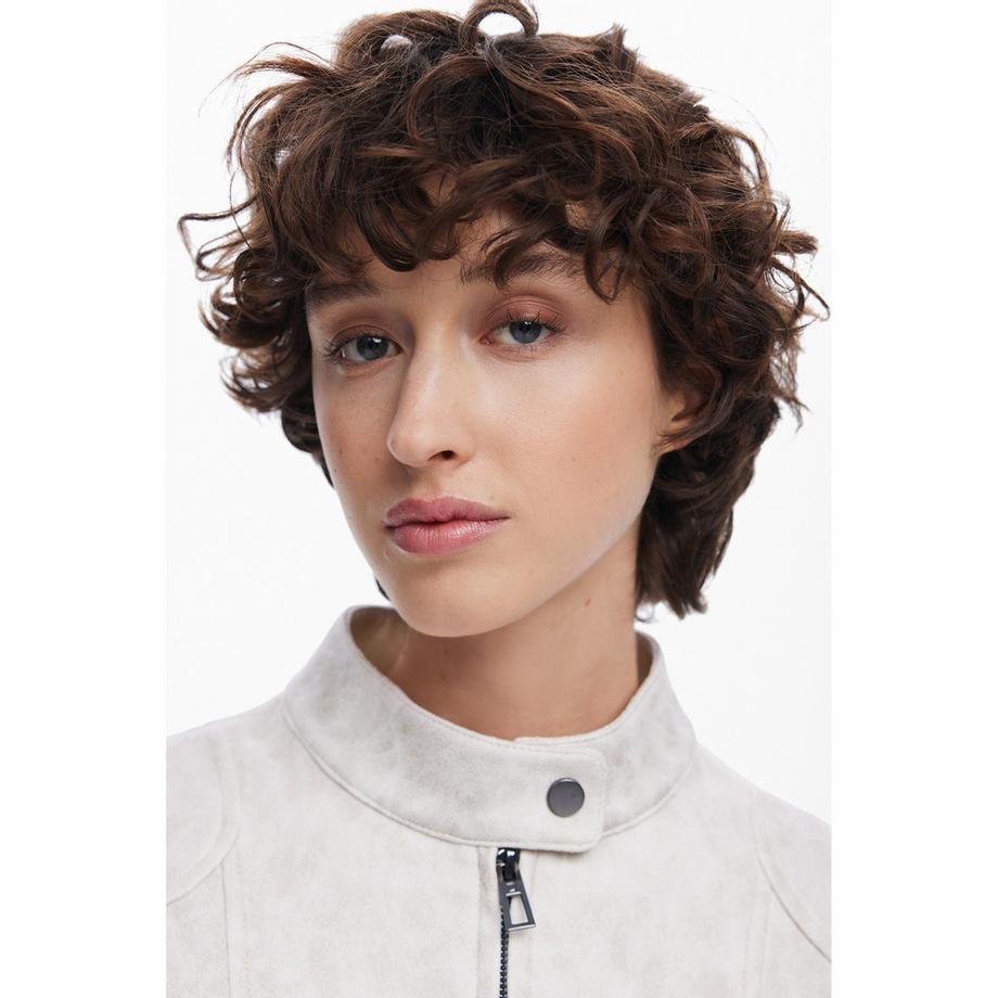 Desigual Giacca aderente in similpelle  