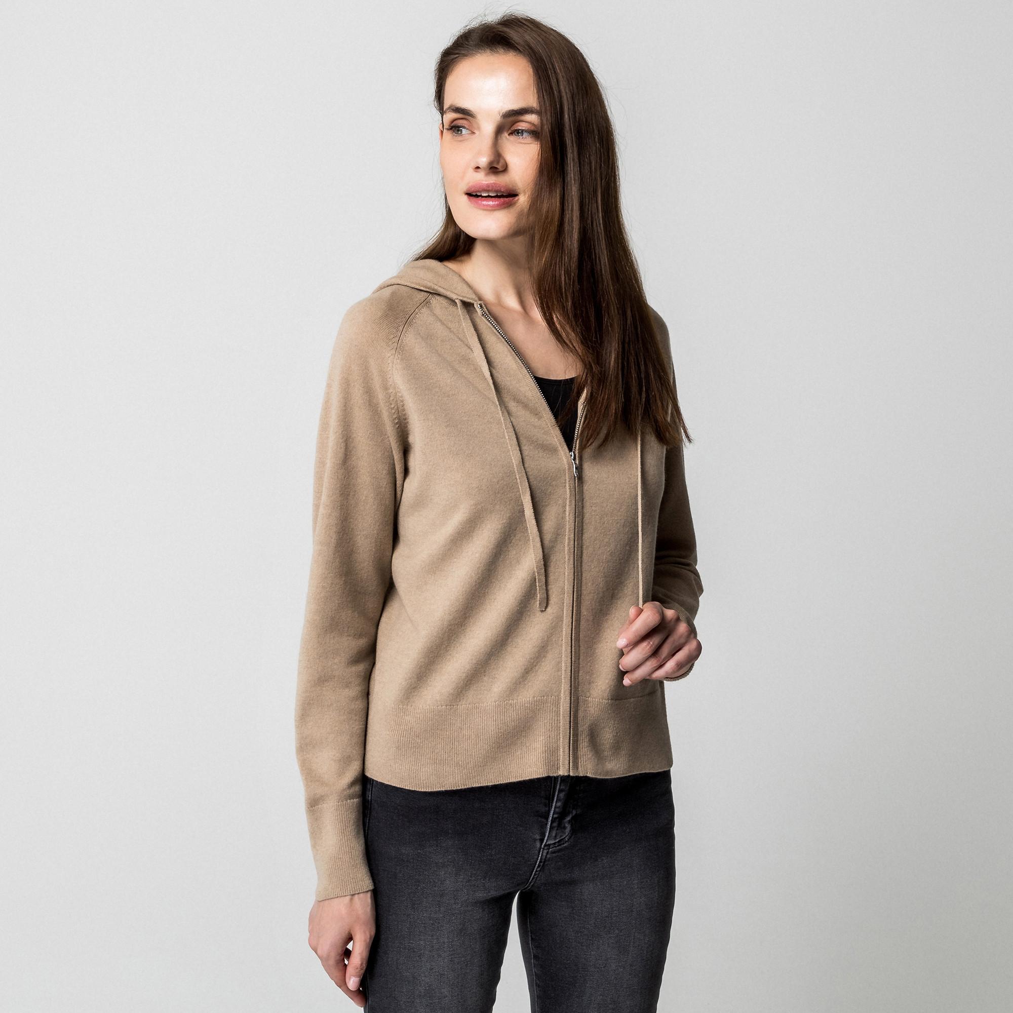 Manor Woman Cardigan in maglia con cappuccio  