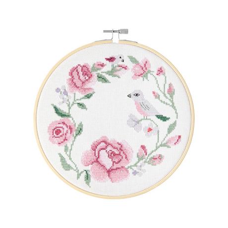 RICO-Design Kit di ricamo Corona di rose 