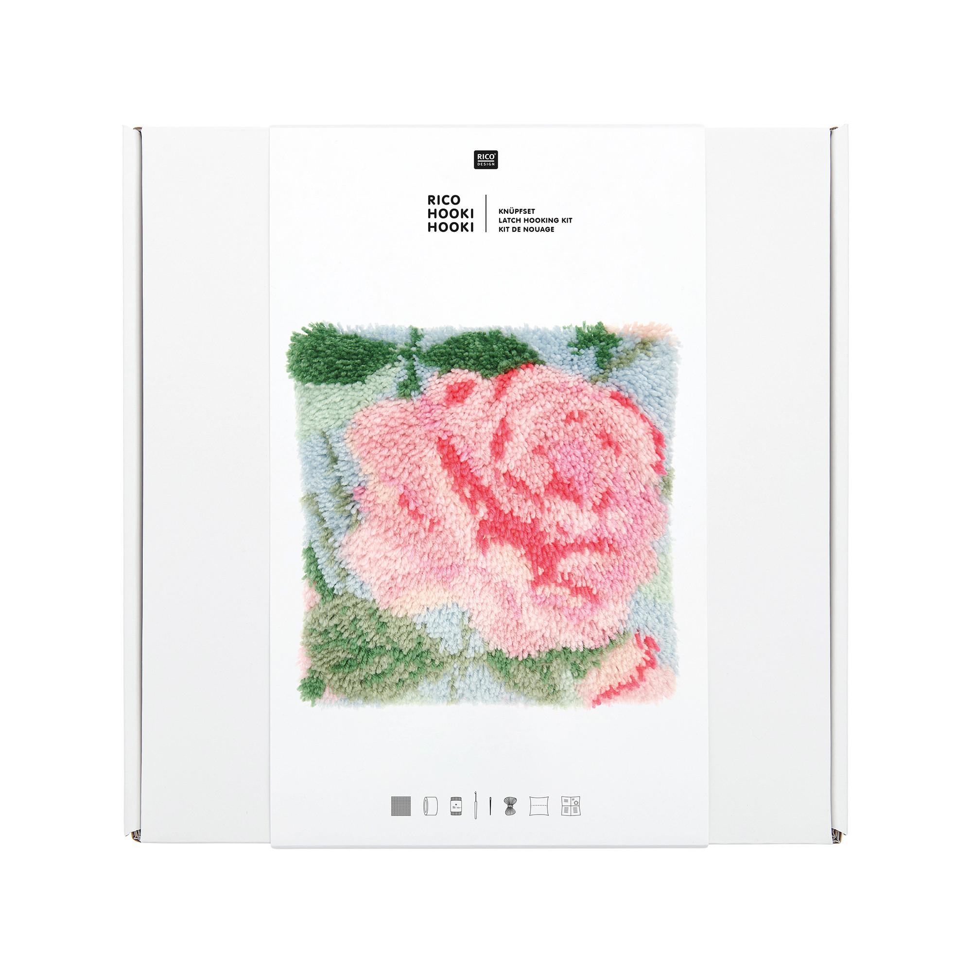 RICO-Design Knüpfkissen Rose 