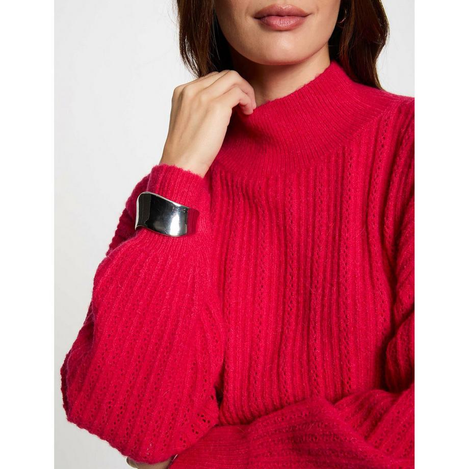 MORGAN Pullover Stehkragen Langarm Body Fit  