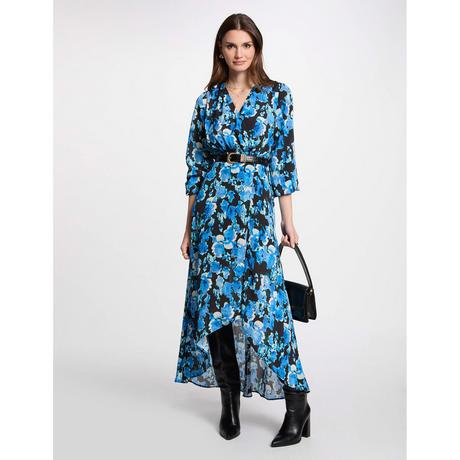 MORGAN Abito Lungo Aderente con Stampa Astratta  