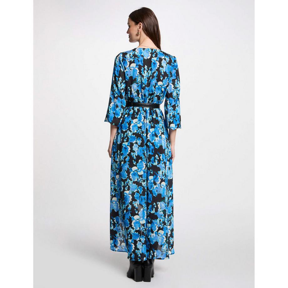 MORGAN Figurbetontes Maxikleid mit abstraktem Muster  