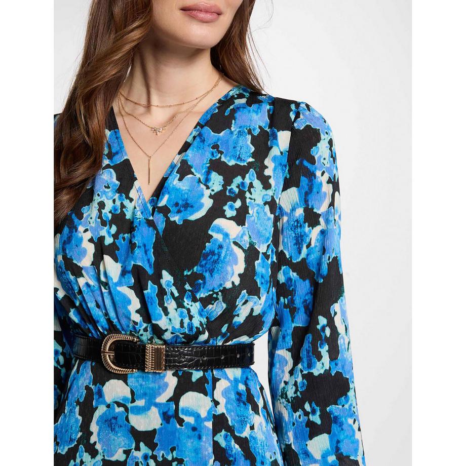 MORGAN Figurbetontes Maxikleid mit abstraktem Muster  