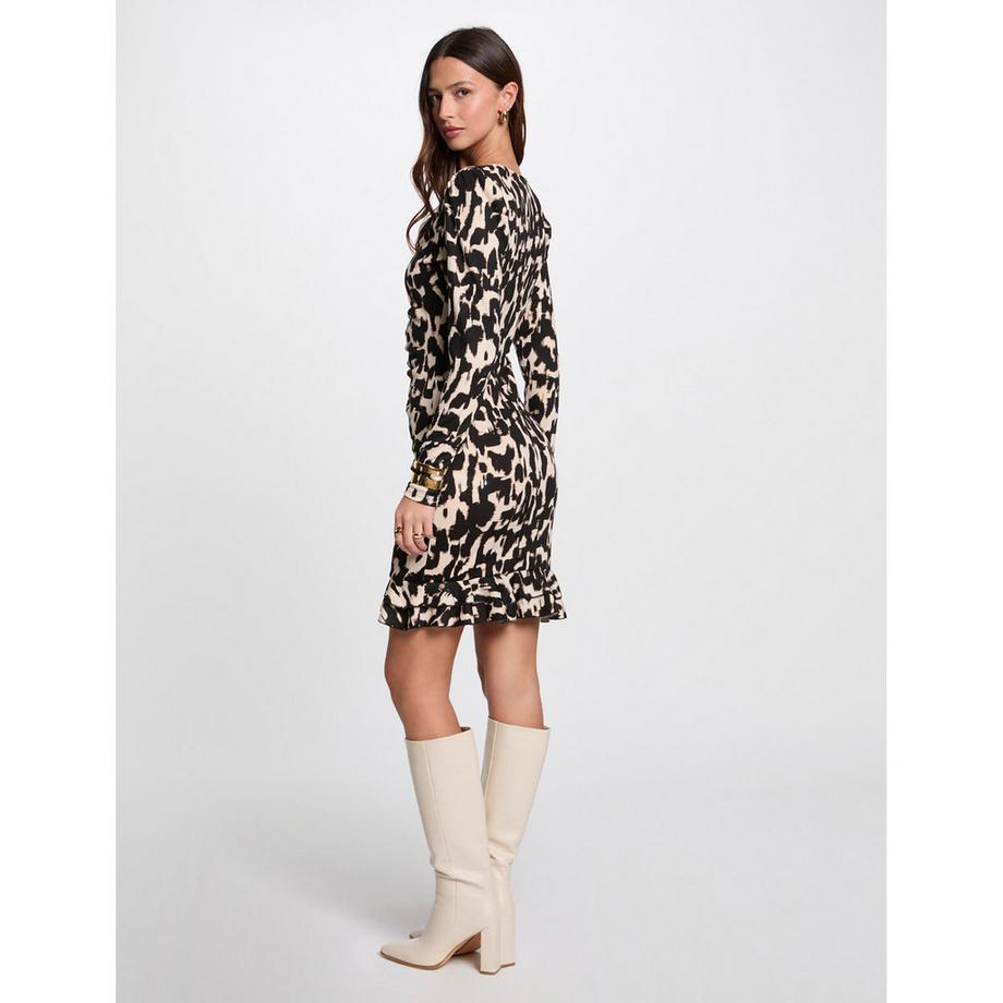 MORGAN Robe Courte Manches Longues Imprimée  