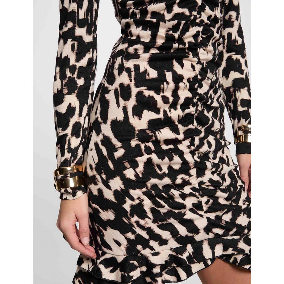 MORGAN Robe Courte Manches Longues Imprimée  