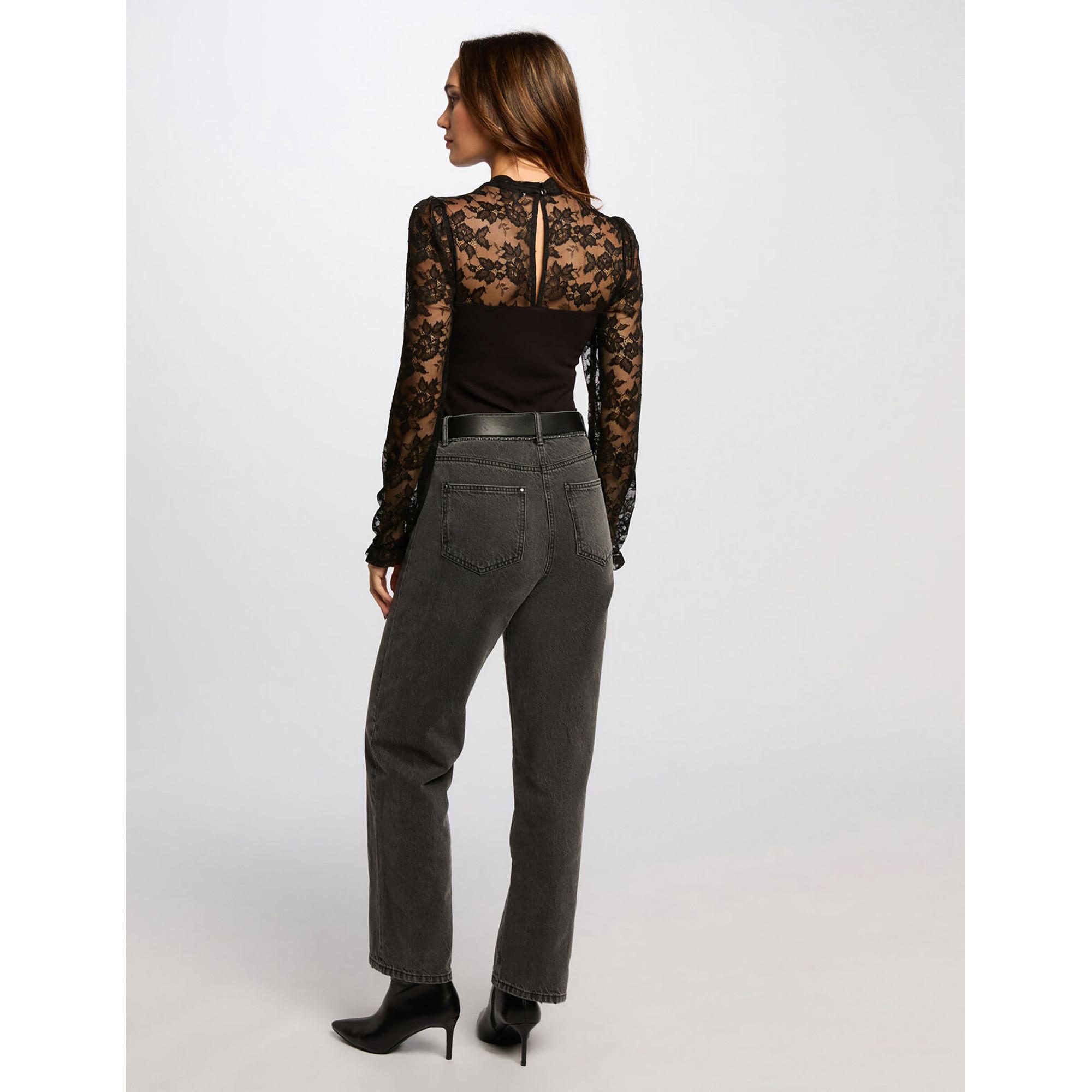 MORGAN T-shirt Maniche Lunghe Pizzo  