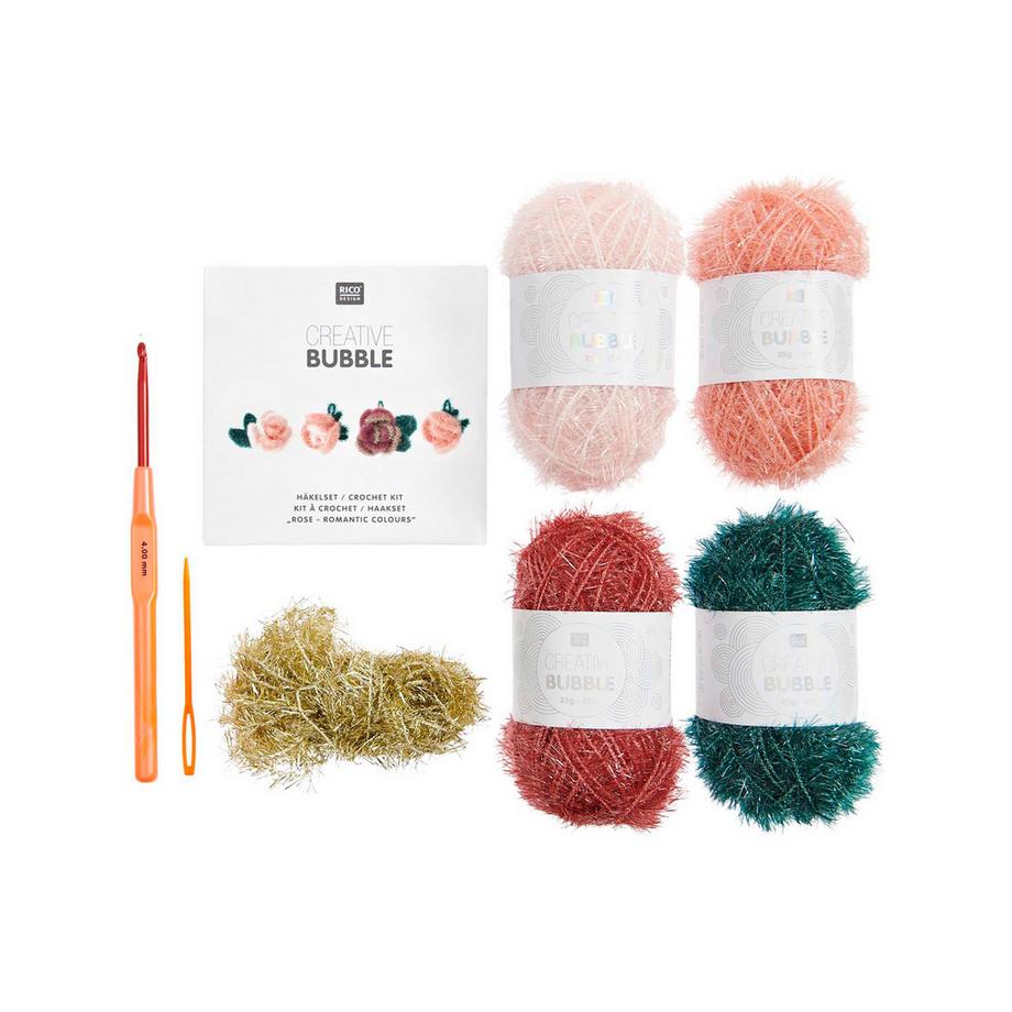 Rico Design Set de crochet Bubble "Rose" 