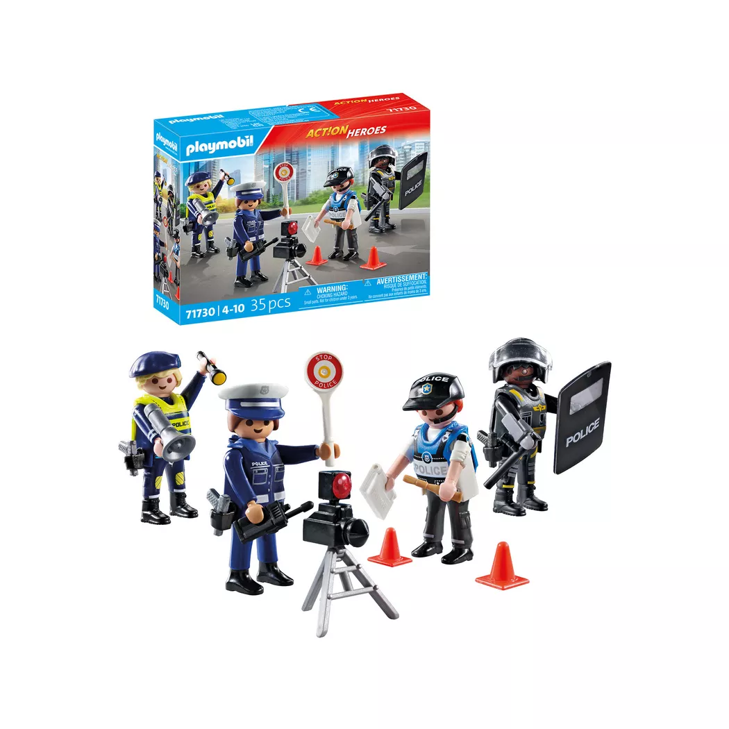 Playmobil - 71730 Figurenset Polizei, Multicolor