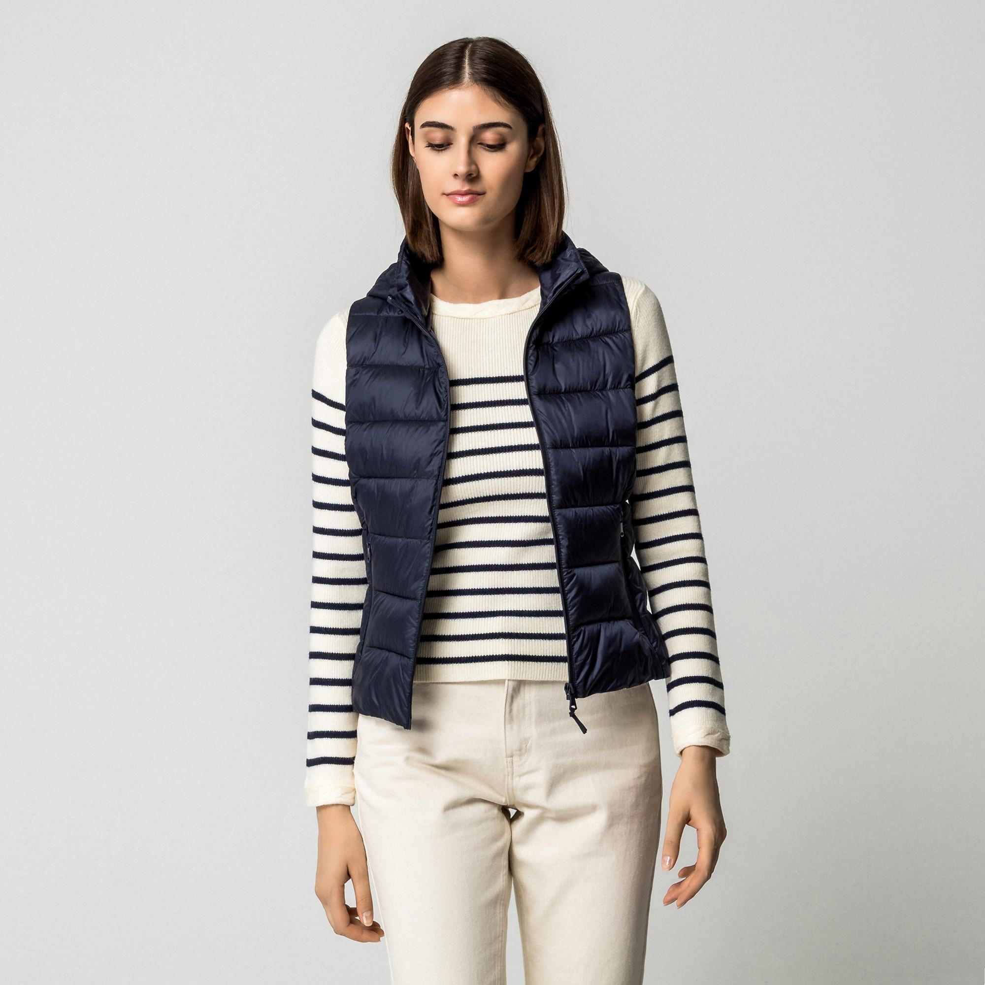 Manor Woman Wattiertes Gilet mit versteckter Kapuze  