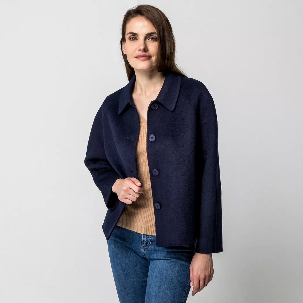 Manor Woman - Wolljacke ohne Kapuze, für Damen, Marine, Größe 44