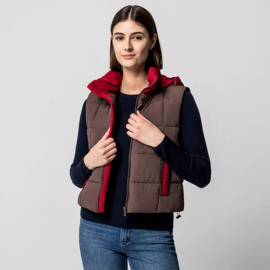 Manor Woman - Gilet, für Damen, Kühles Braun, Größe 40