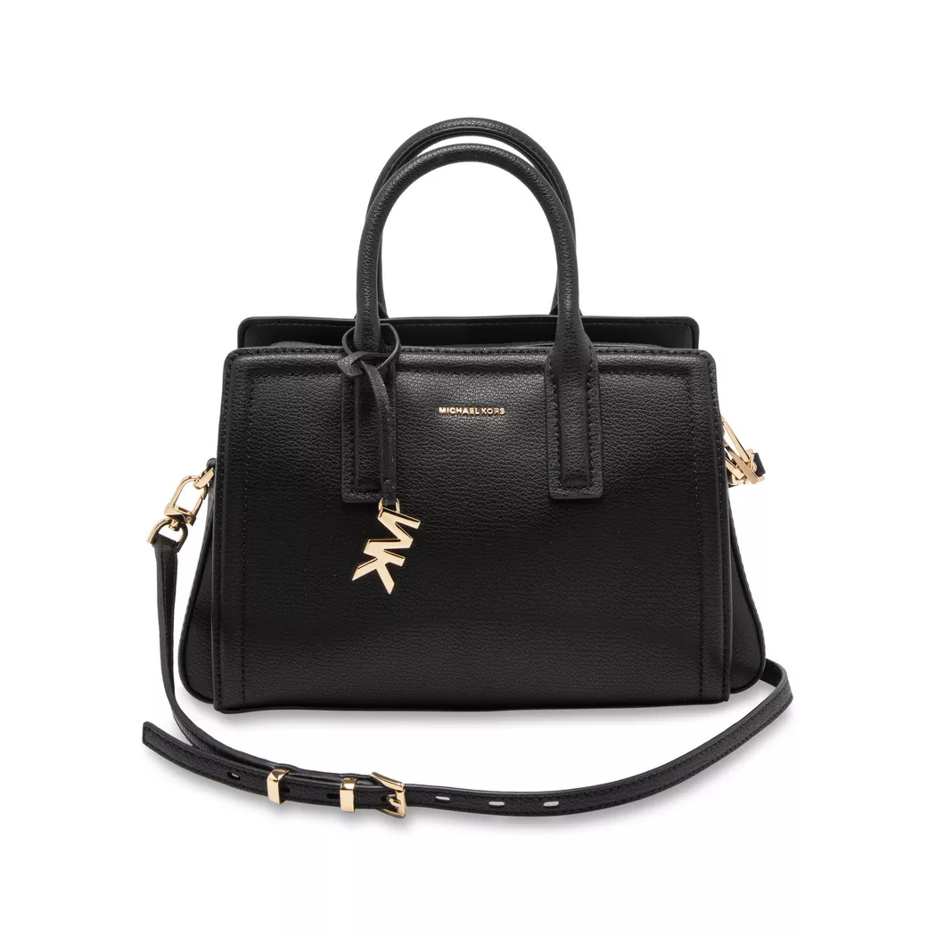 Michael Kors Laila Small Pebbled Leather Satchel black One Size female