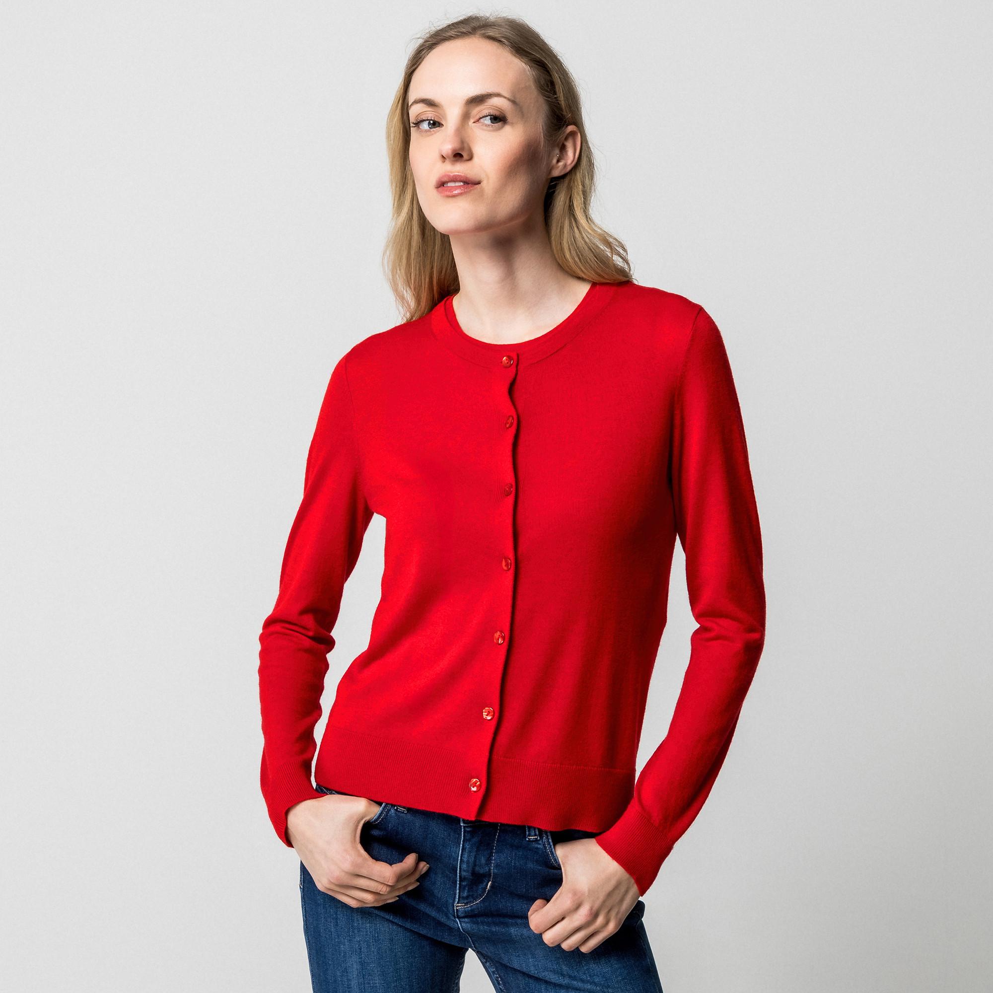 Manor Woman Cardigan a Righe in Maglia Fine  