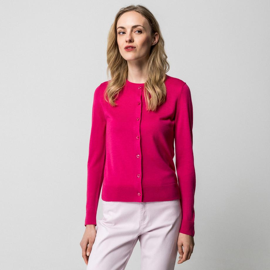 Manor Woman Feinstrick Gestreifter Cardigan  