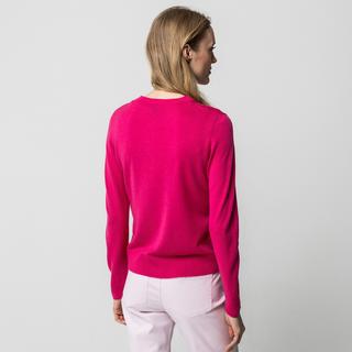 Manor Woman Cardigan Rayé en Maille Fine  