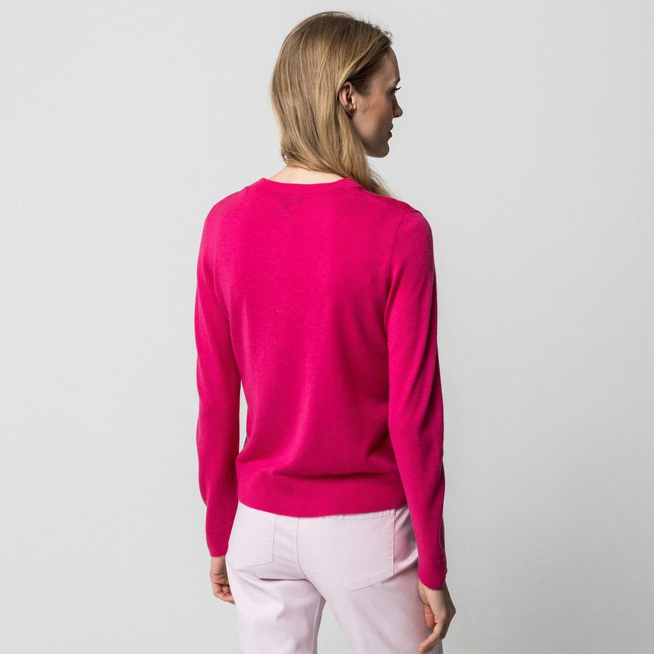 Manor Woman Feinstrick Gestreifter Cardigan  