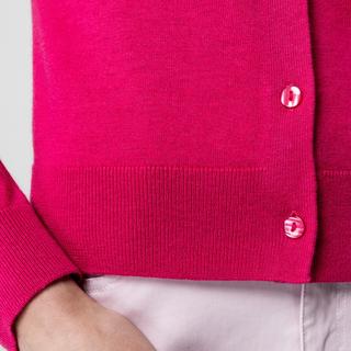 Manor Woman Cardigan Rayé en Maille Fine  