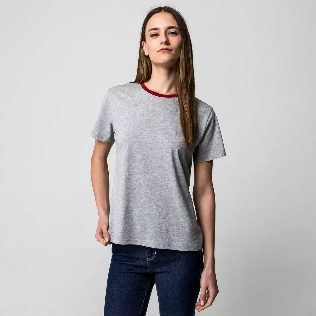 Manor Woman - T-Shirt, für Damen, Grau Melange, Größe L