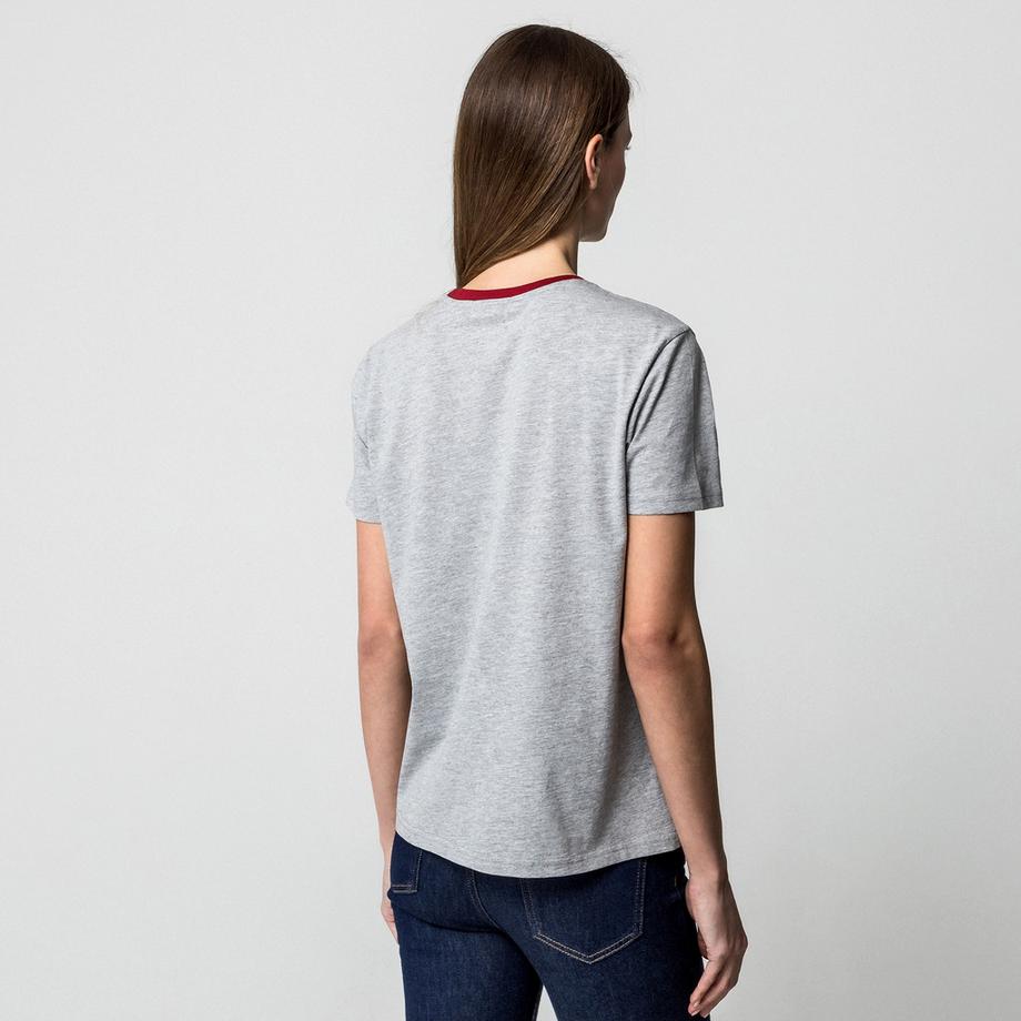 Manor Woman T-Shirt mit Kontrastkragen  