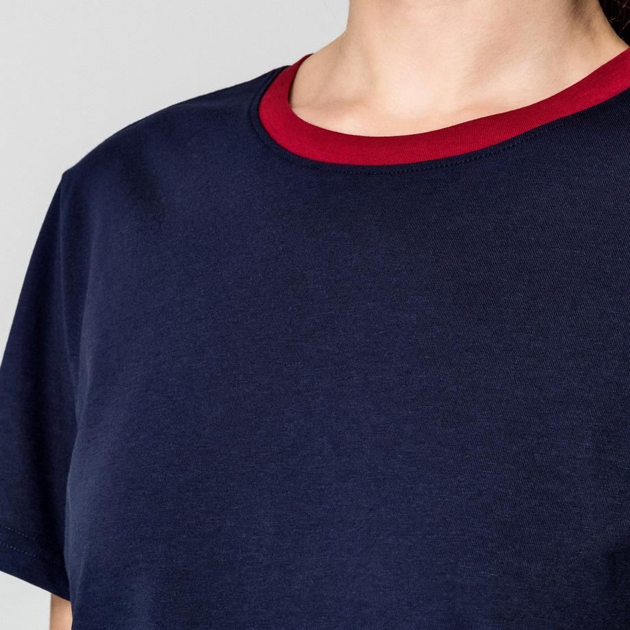 Manor Woman T-Shirt mit Kontrastkragen  