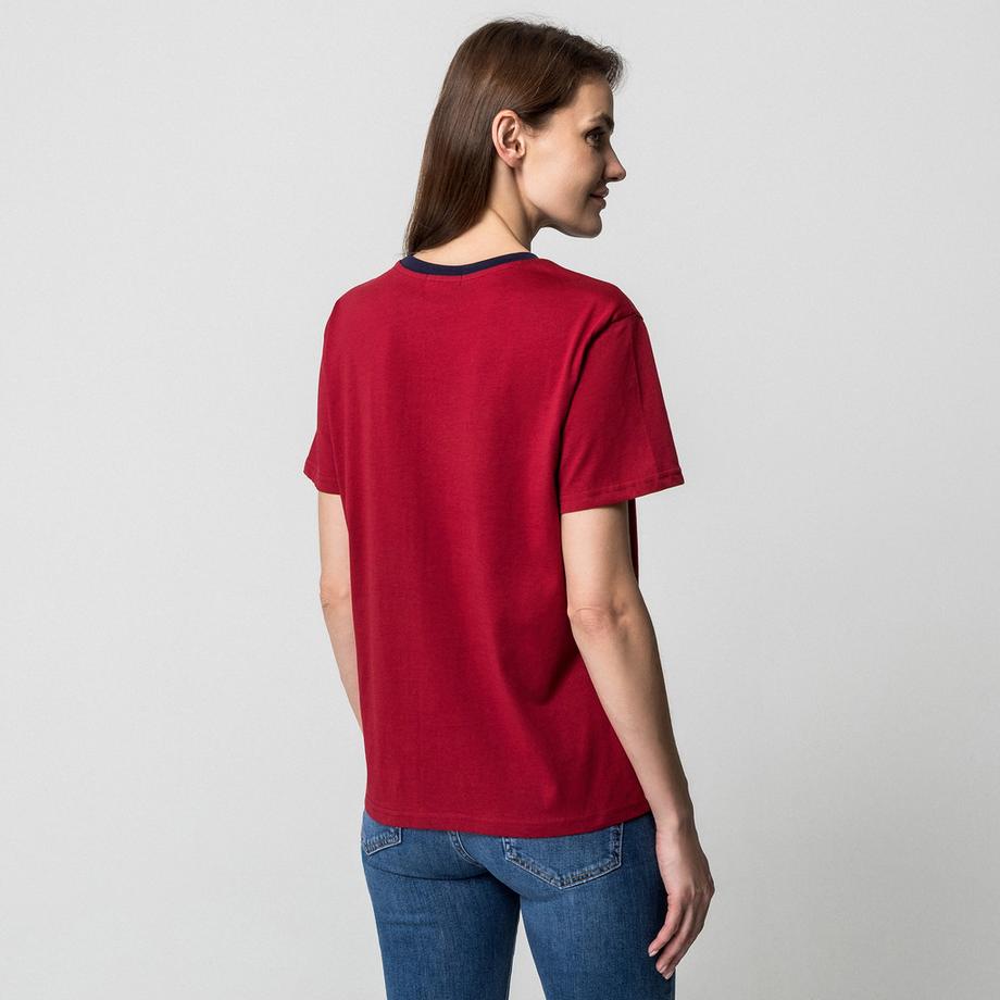 Manor Woman T-shirt con colletto a contrasto  