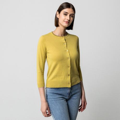 Manor Woman Cardigan Maille Fine Col Rond  