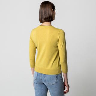 Manor Woman Cardigan Maille Fine Col Rond  