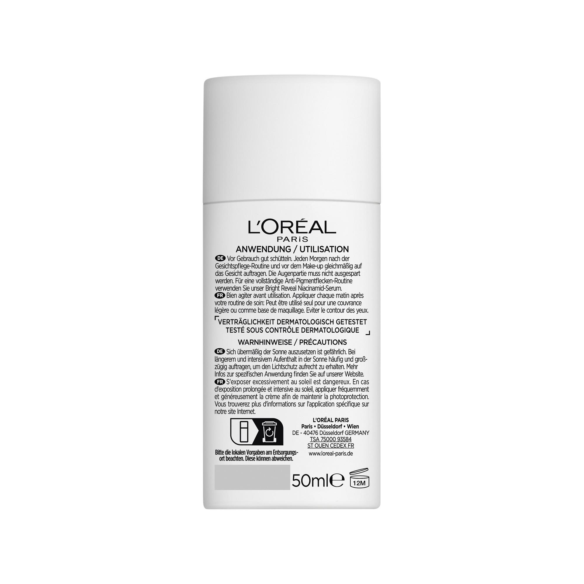 DERMO EXPERTISE - L'OREAL Bright Reveal Daily Glow-Fluid Luce colorata SPF 50 