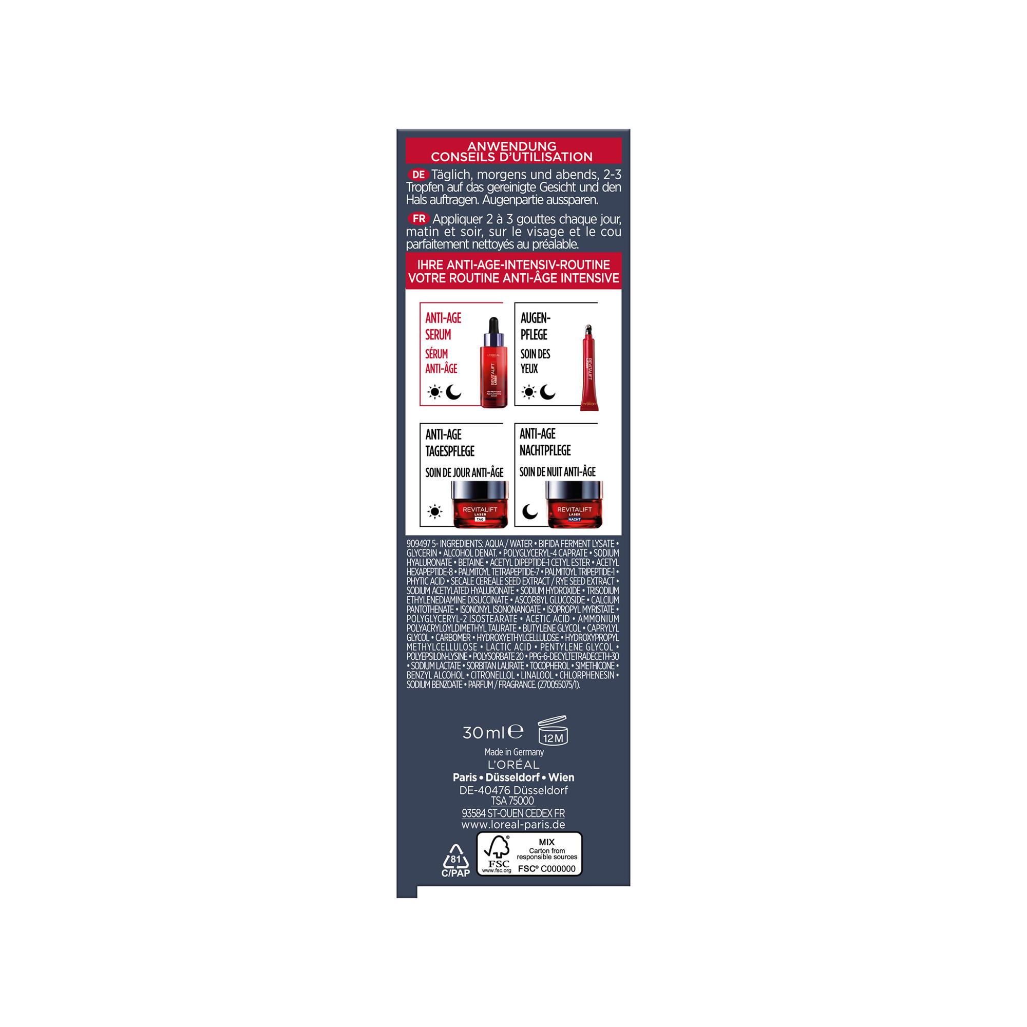 DERMO EXPERTISE - L'OREAL Revitalift Laser Tri-Peptid Anti-Age Serum 