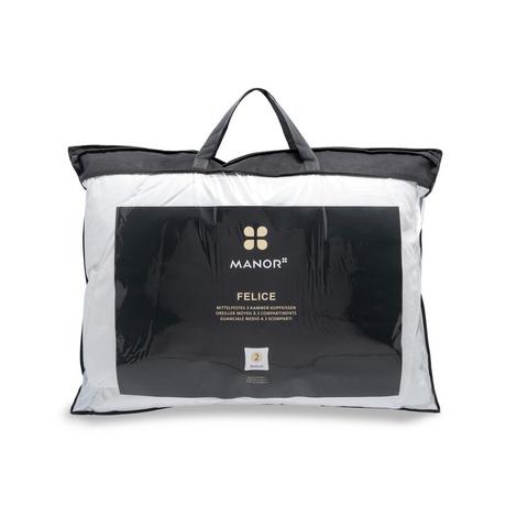 Manor Felice Oreiller Mi-Ferme Duvet Plumes 3 Compartiments  