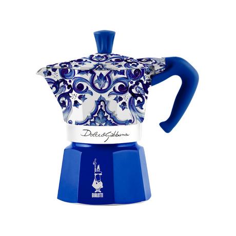 BIALETTI Caffettiera Moka Express 3T D&G Blu Mediterraneo 