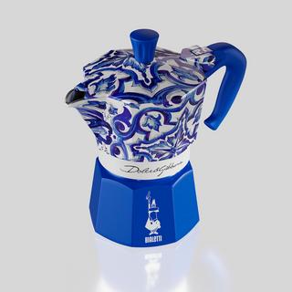 BIALETTI Caffettiera Moka Express 3T D&G Blu Mediterraneo 