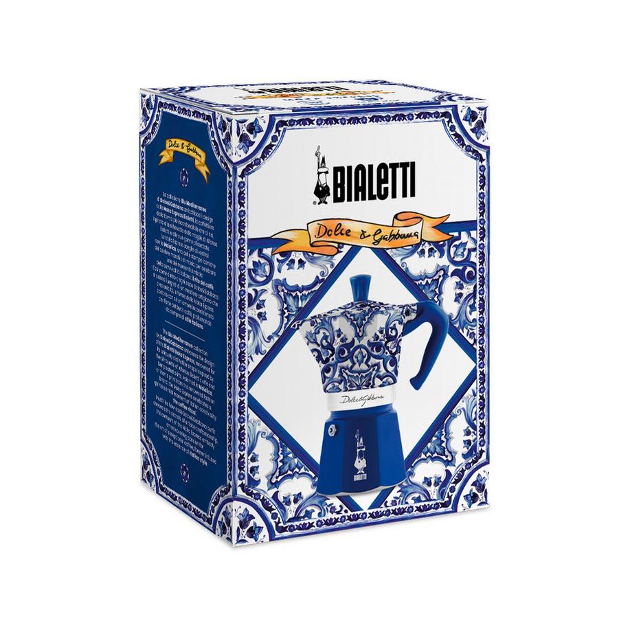 BIALETTI Cafetière Moka Express 6T D&G Blu Mediterraneo 