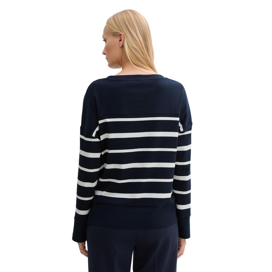 TOM TAILOR Gestreiftes Ripp Langarmshirt  