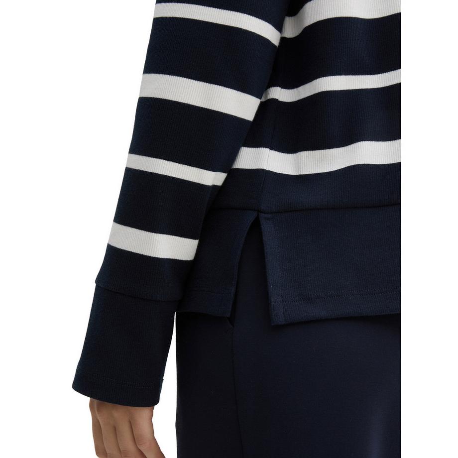 TOM TAILOR Gestreiftes Ripp Langarmshirt  