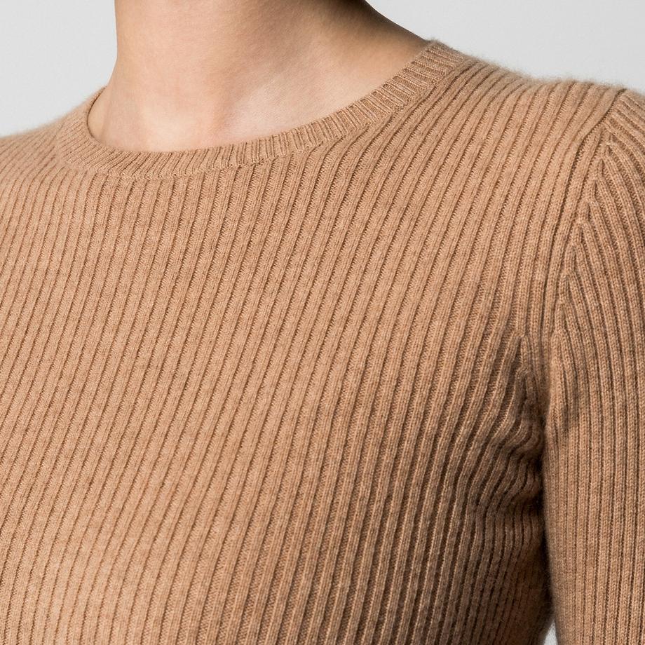 Manor Woman Pull Cachemire Maille Côtelée  