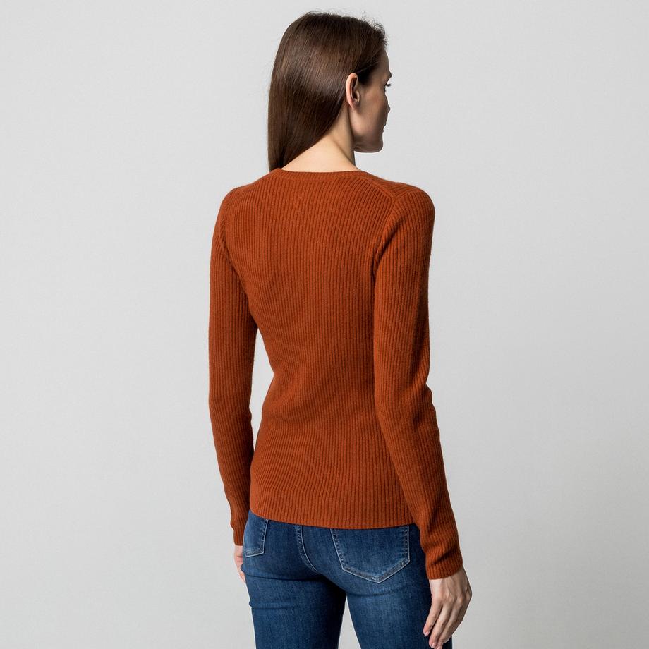 Manor Woman Cachemire Pull Maille Côtelée  